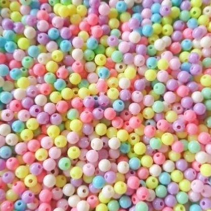 manik bulat | manik pastel bulat | manik bulat susu