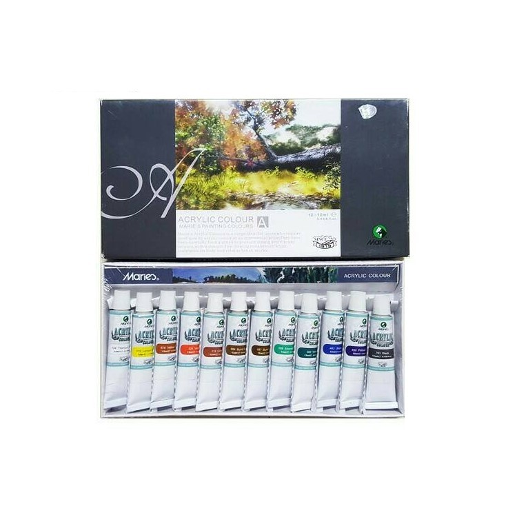 

Cat Akrilik Acrylic Color - Maries 12 Warna MURAH