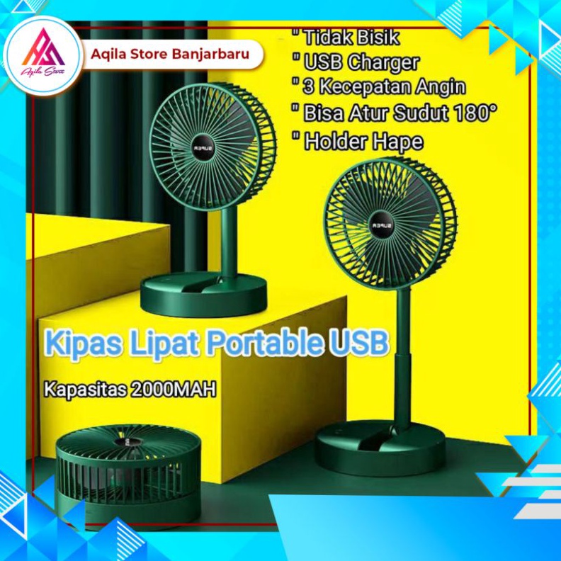 ART K89V Kipas Angin Lipat Portable SQRS Rechargeable  Kipas Lipat Portable Super  Kipas Angin Meja 