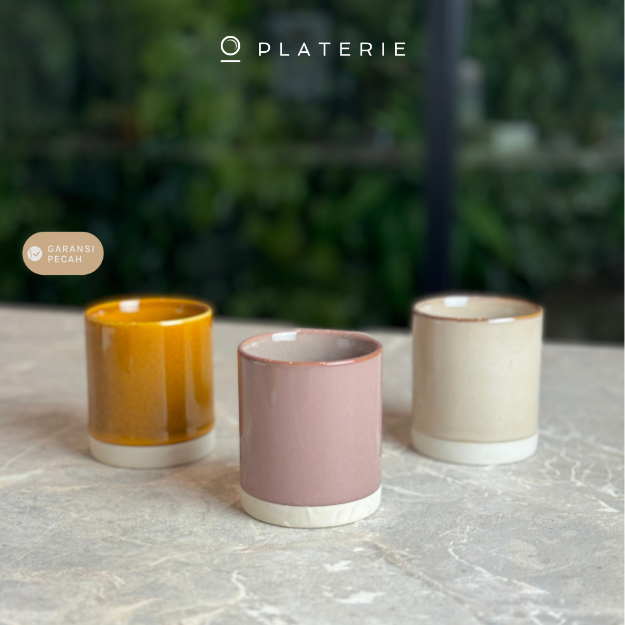 PLATERIE Gelas Keramik Mug Teh / Tea Cup / Coffee 200ml Macaroon