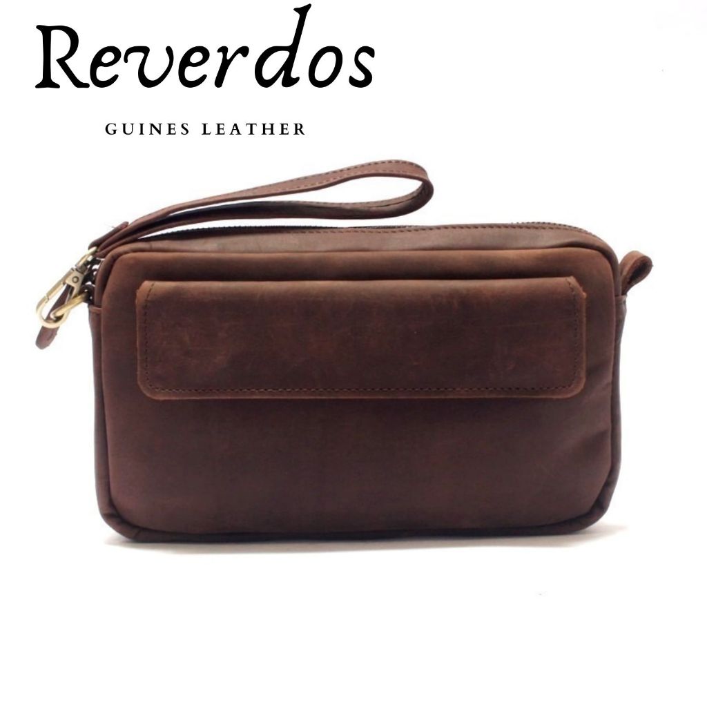 Tas Cutch Pria Kulit Asli - Pouch Hand Bag Pria Wanita Kulit Asli