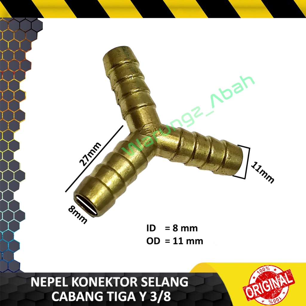 HOSE CONNECTOR KONEKTOR NEPEL KUNINGAN SAMBUNGAN PENYAMBUNG SELANG KOMPOR GAS AIR KOMPRESOR ANGIN CA