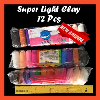 Super Light Clay (Warna Warni) 1 Set isi 12 Clay