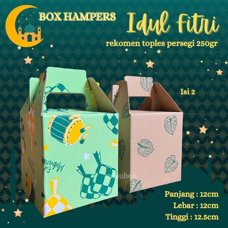 

Box hampers toples 250gr box lebaran idul fitri