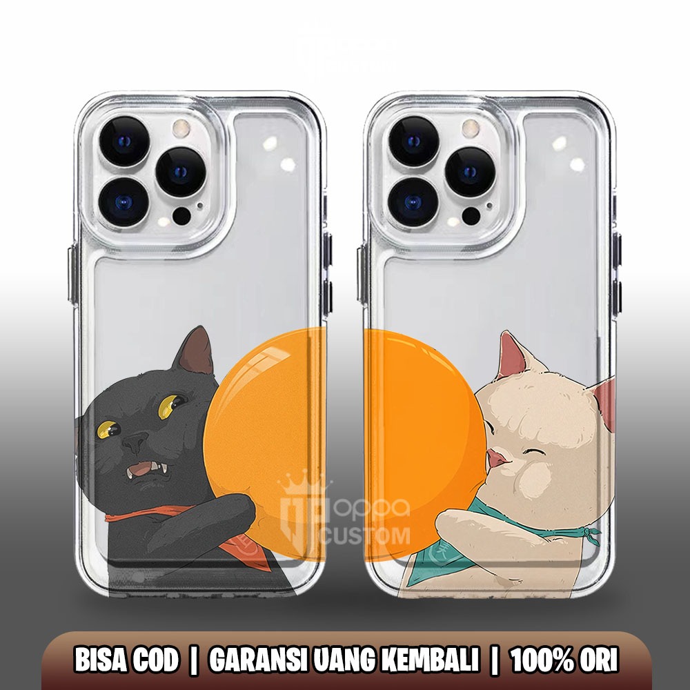 CLEAR CASE SAMSUNG M10 M11 M23 M30 M31 M51 COUPLE KUCING BALON OPPA CUSTOM Kesing Hp Clear Case SAMS