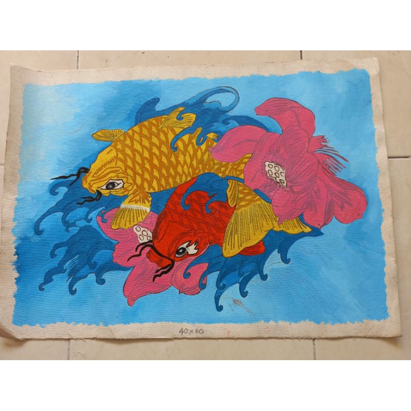 Lukisan kanvas ikan 007