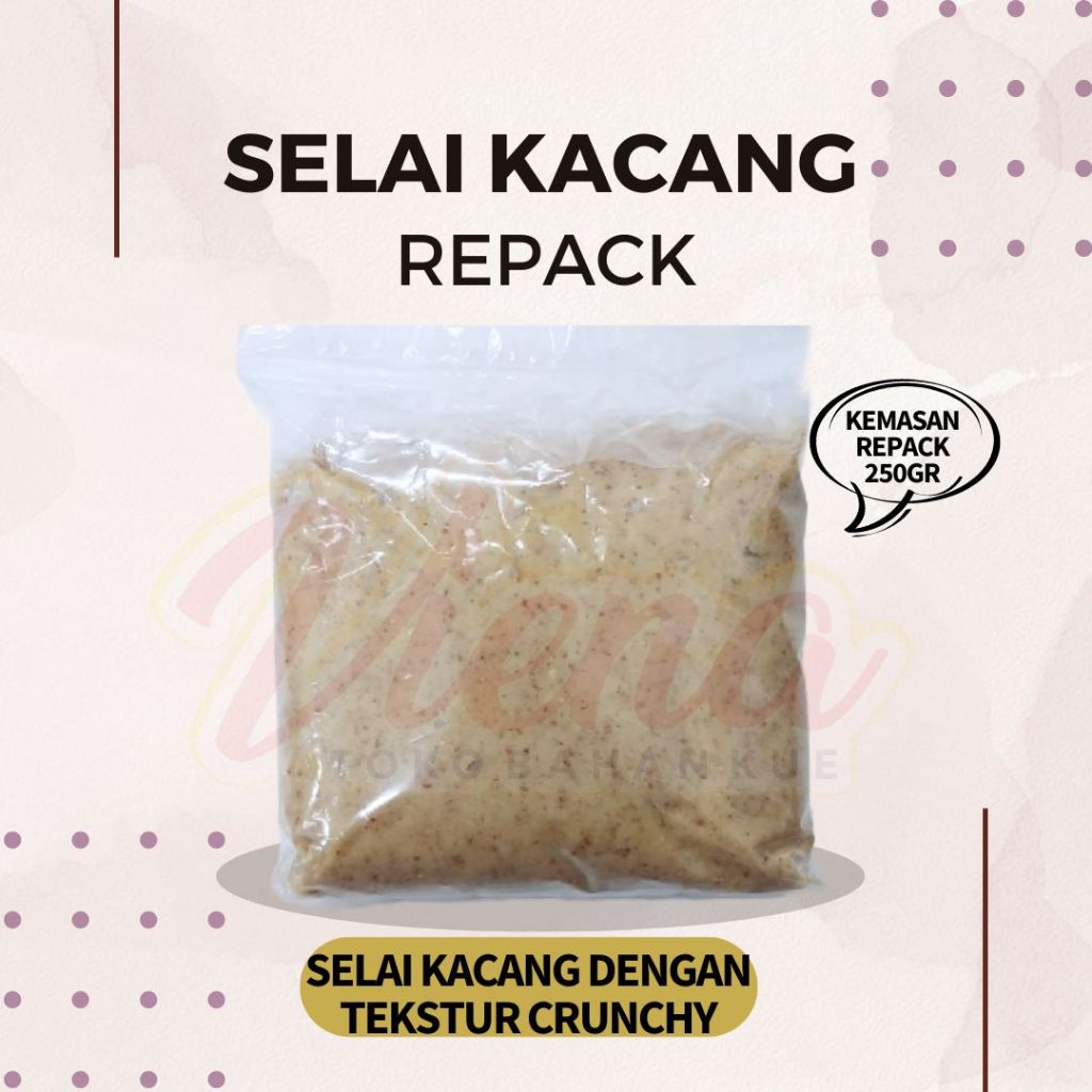 

Selai Kacang Kemasan REPACK 250gr / Selai Kacang Crunchy