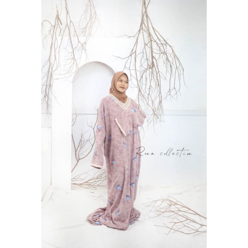 abaya pom pom/abaya dewasa/abaya sholat/mukenah dewasa/abaya jokam 354