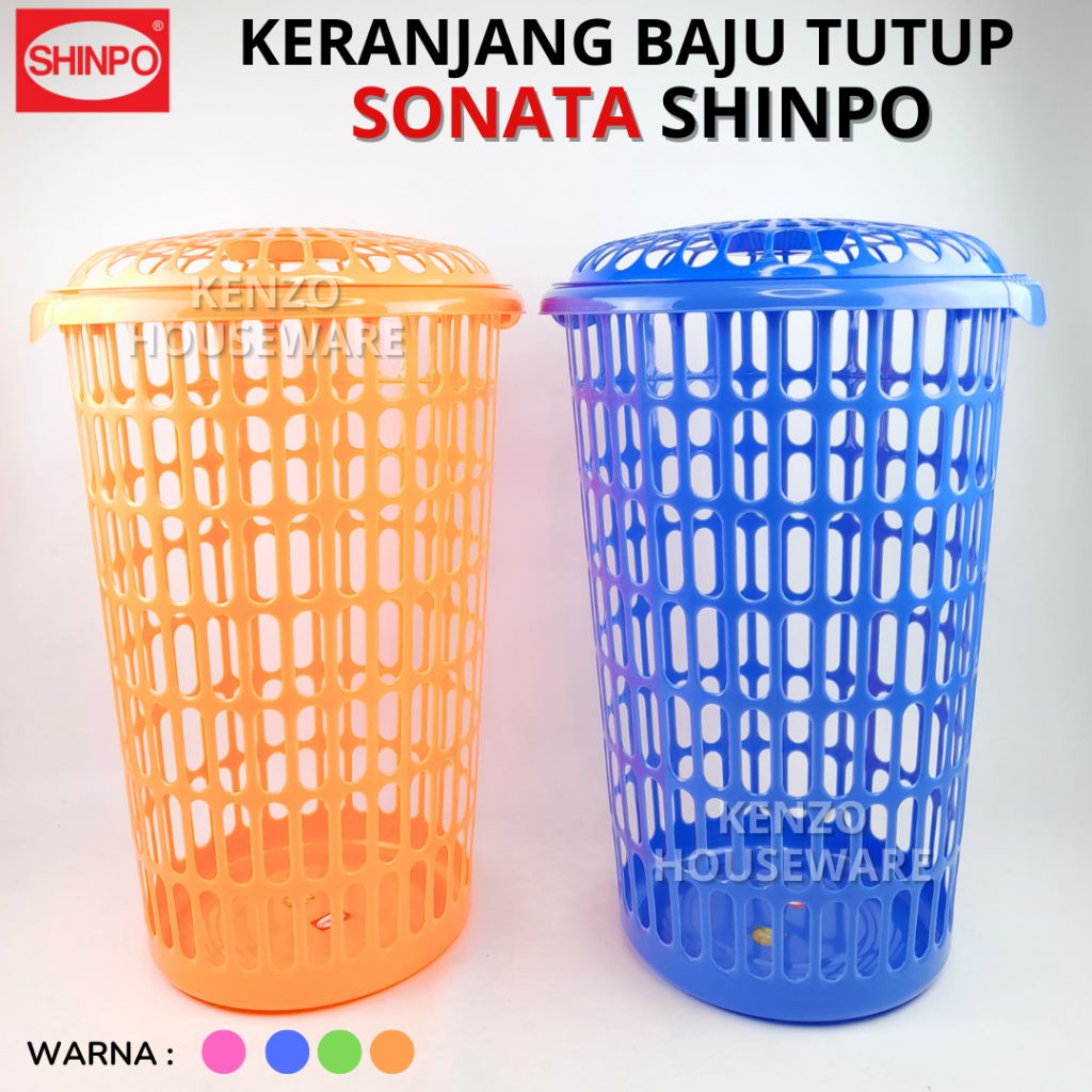 Keranjang Baju Kotor Plastik Keranjang Warna Laundry Plastik Tutup Jumbo Besar Large