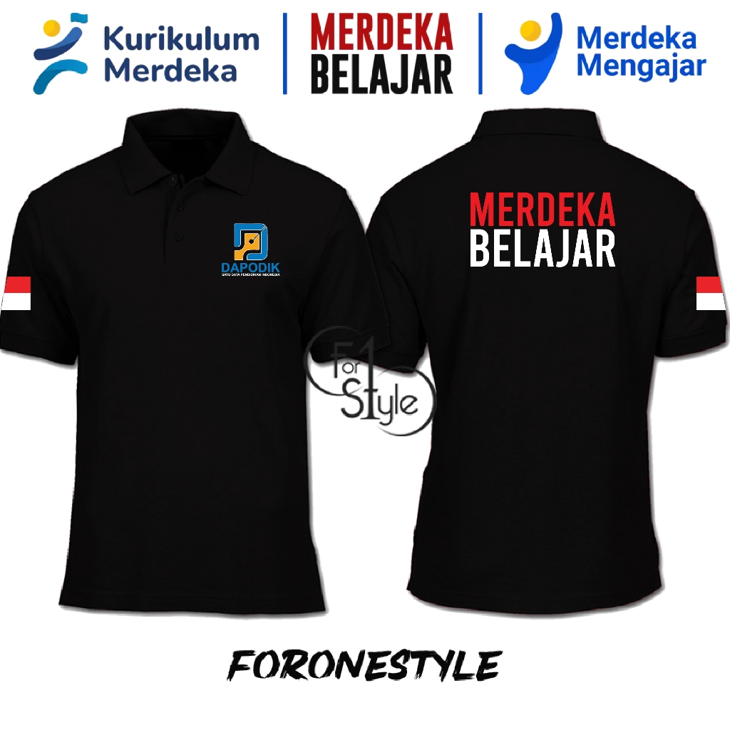 POLO SHIRT MERDEKA BELAJAR - KAOS KERAH MERDEKA BELAJAR - POLO MERDEKA BELAJAR