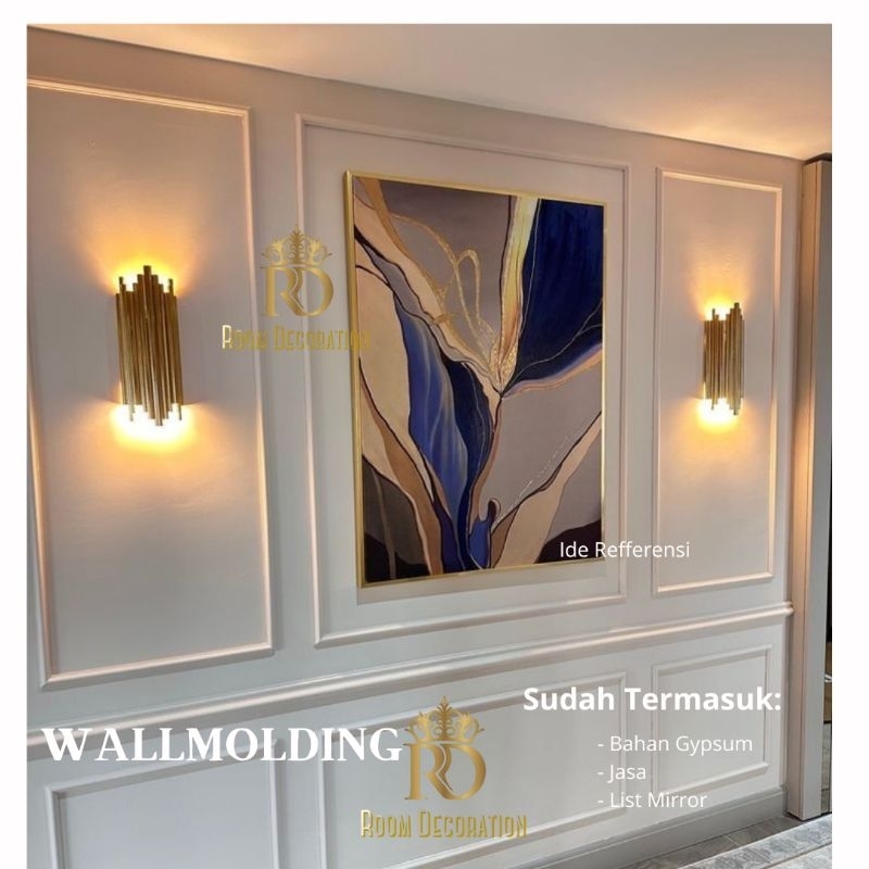 Bahan dan Jasa Pemasangan Wallmolding Gypsum Dekorasi Interior Dinding