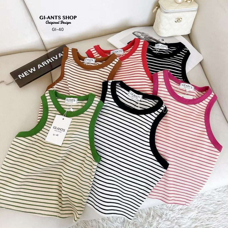GIANTS TANKTOP GARIS 005 BASIC WANITA KATUN KOREAN