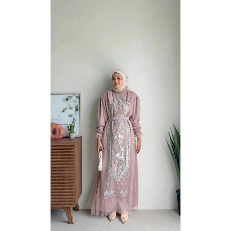 AMEERA DRESS GAMIS MEWAH DRESS KONDANGAN DRESS PESTA