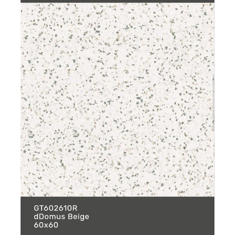 Roman Granit 60x60 dDomus Beige Lantai Terazo/ GT602610R dDomus Beige/ Lantai Permukaan Kasar Halus 