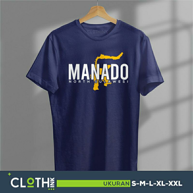 Kaos Manado Sulawesi kaos peta manado katun