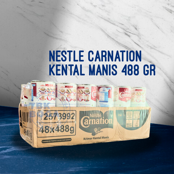 

Nestle Carnation ( 488 gr - 1 dus ) Kental Manis Krimer Krim Cair Karnation Sweet Kaleng Susu