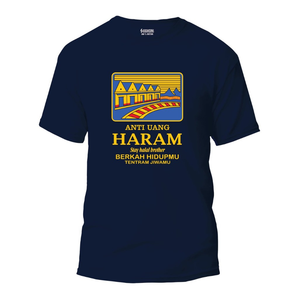kaos Distro Pria/Wanita Anti Uang Haram Keren  Kaos Wanita Kekinian Kaos Distro Kaos Kata Kata Keren
