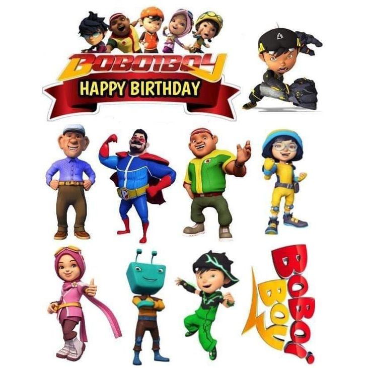 Topper Cake Boboiboy / Bisa Custom Nama & Umur