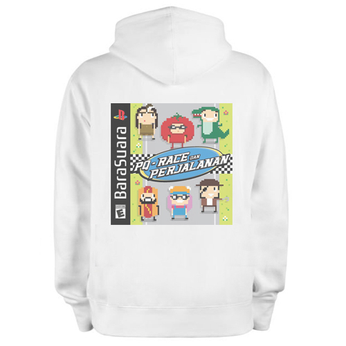 Barasuara Pikiran dan Perjalanan Hoodie Unisex Casual Fashionable Trendy White Hoodie Zipper & Pullo