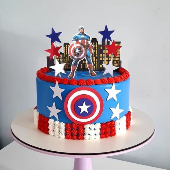 Topper Cake Captain America