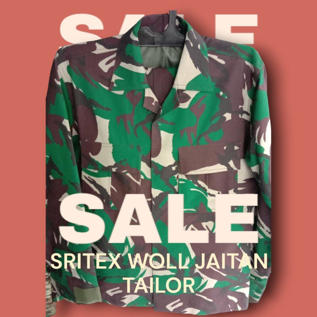 BAJU PDL TNI AD BAHAN SRITEX WOLL JAITAN TAILOR