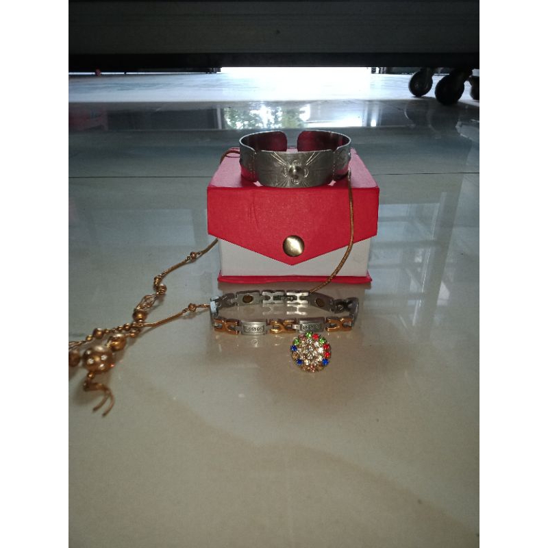 PAKET GELANG ANTIK TITANIUM KESEHATA, GELANG ANTIK WARNA PERAK ASLI BUGIS