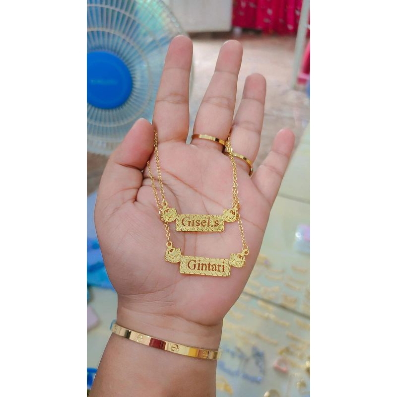 kalung ukir nama mu sendiri model helokiti plag
