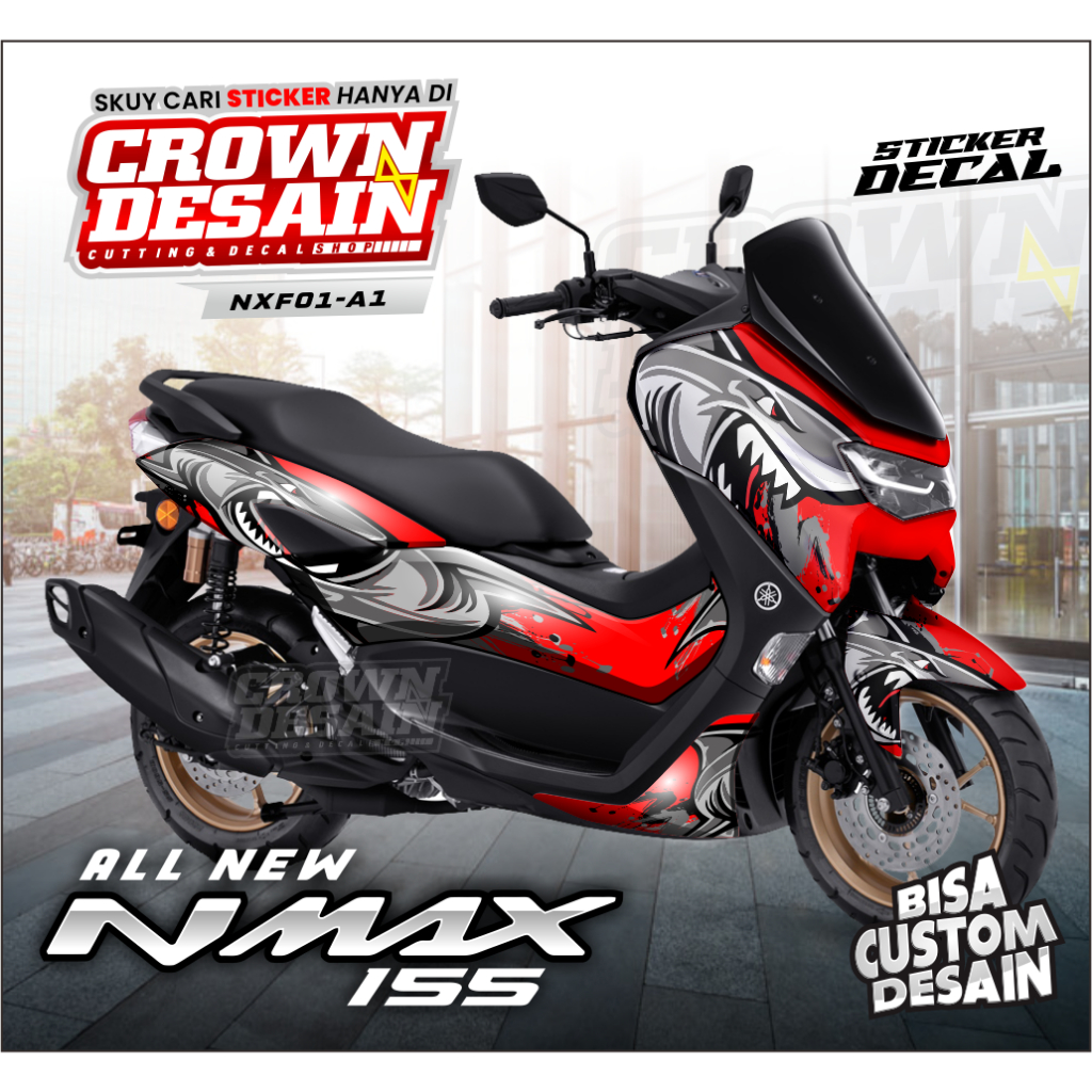 DECAL NMAX NEW - STIKER NMAX 2021 FULL BODY - VARIASI MOTOR NMAX - KODE NXF