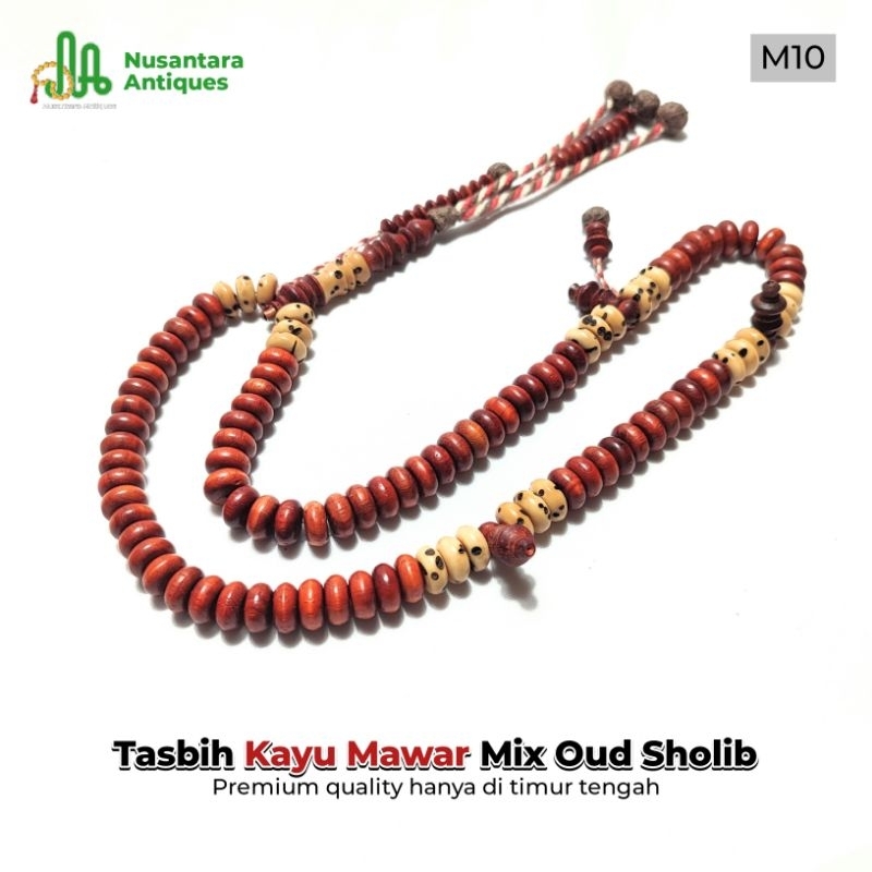 Tasbih Mawar Merah Rose Wood mix Oud Sholib Oud Shalib Original