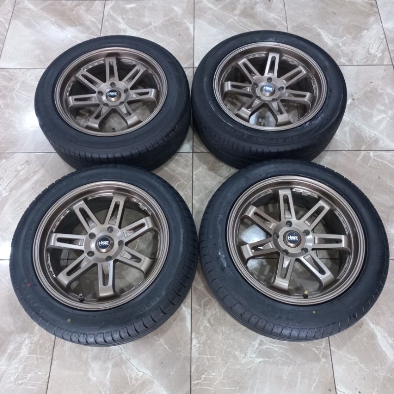 VELG MOBIL BEKAS HSR DAIMON RING 17 BAUT 5X114 + BAN | BUAT HR-V INNOVA RUSH OUTLANDER ORLANDO JUKE