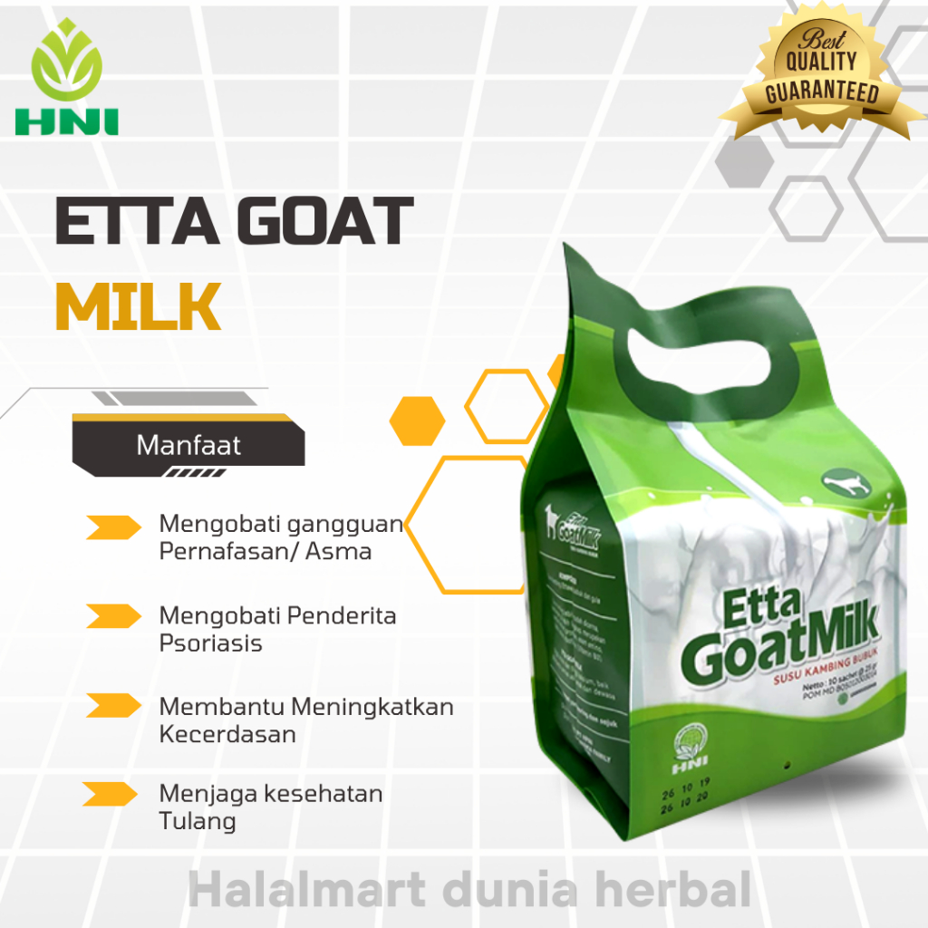 

DA Etta Goat Milk HNI Susu Kambing Etawa Bubuk Organik Solusi Mengatasi Asma Dan Tbc Meningkatkan