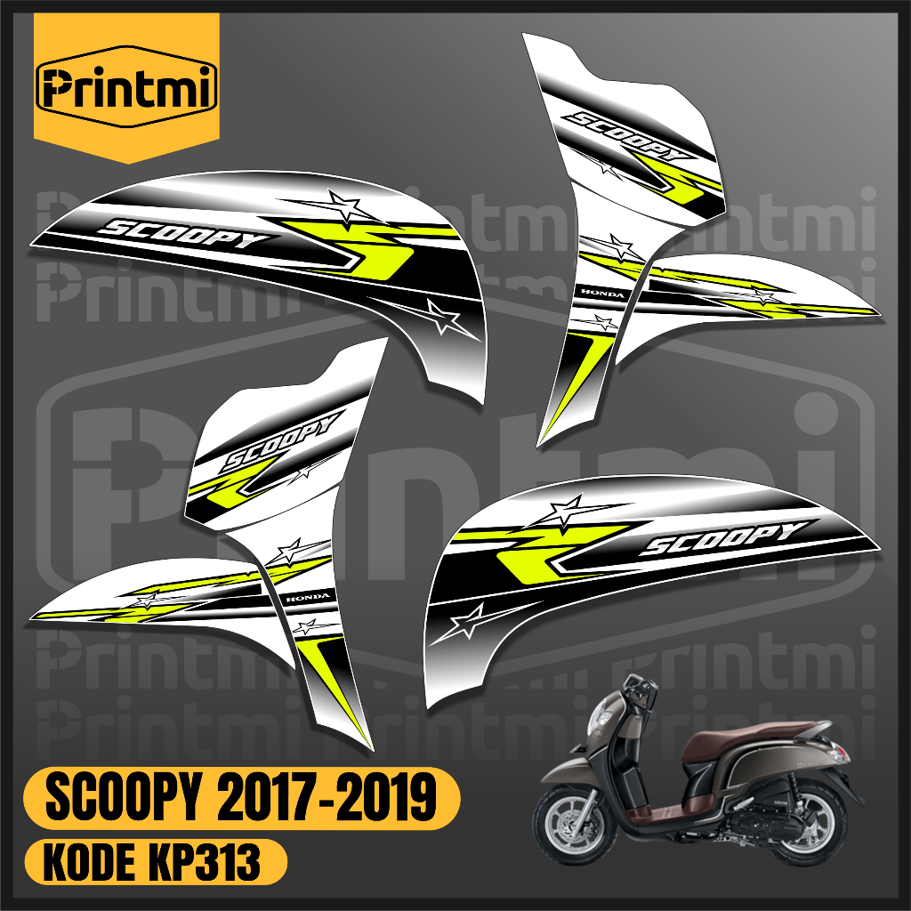 Stiker Striping Scoopy ESP 2017 2018 2019 Motor Simple List Keren KP313