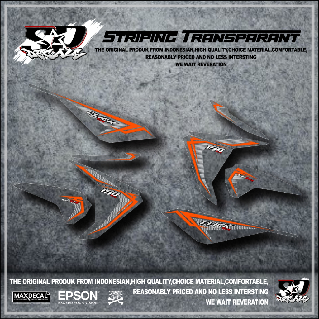 06343 STICKER STRIPING TRANSPARAN VARIO 150 OLD