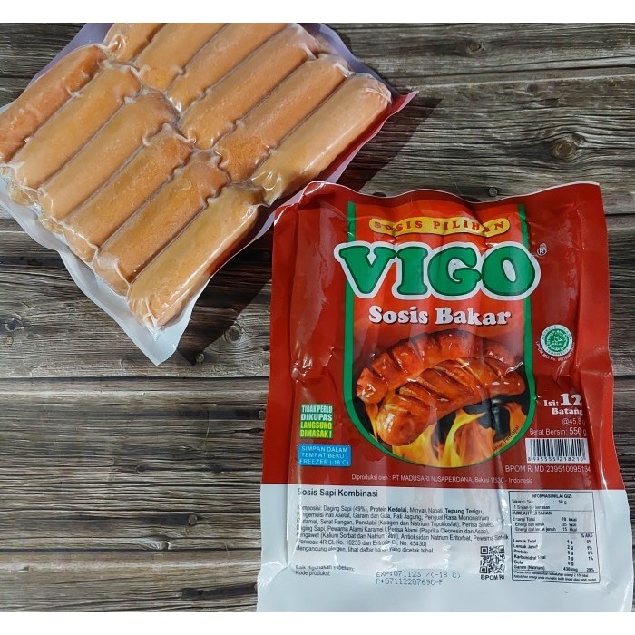 

Vigo sosis sapi bakar mini isi 12pcs berat 500gram