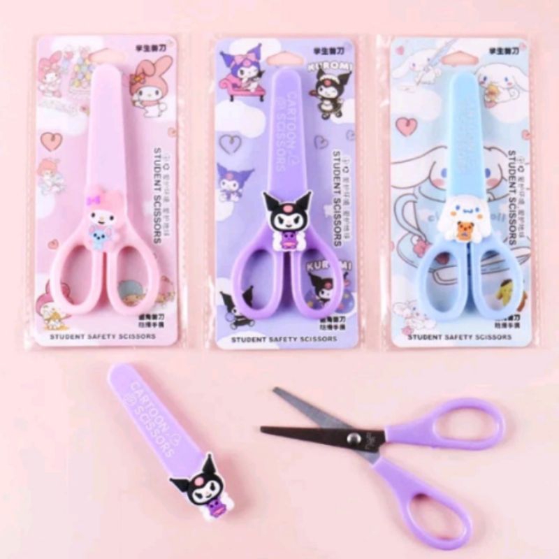

Gunting anak karakter ada tutupnya / Gunting Sanrio, Unicorn / Gunting kertas melody, kuromi, unicorn
