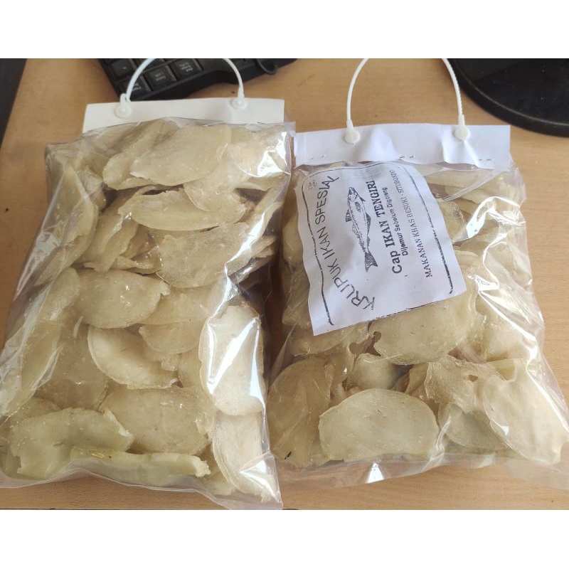 

Krupuk ikan tengiri ( krupuk kemplang, krupuk kipas dan krupuk stick