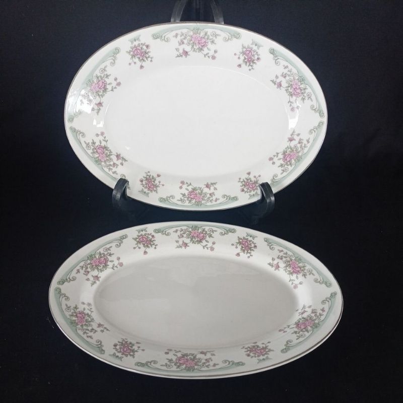 Lodor jadul China / piring saji oval (2)
