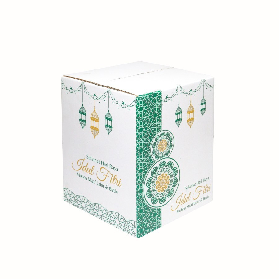 

Dus Lebaran 25x25x33cm Kardus Parcel Sembako Idul Fitri Box Packaging Hampers Hari Raya Eid Mubarak
