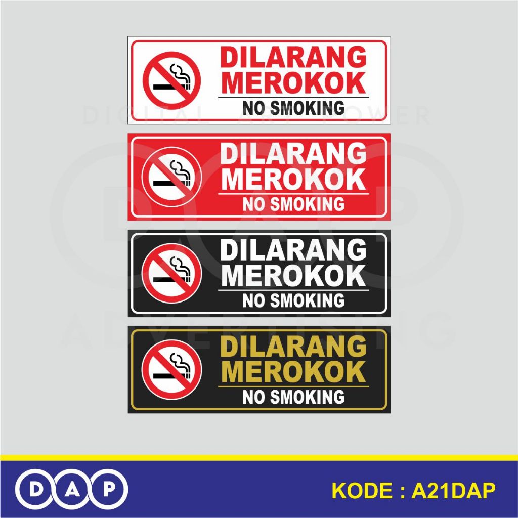 

A21 - Akrilik Dilarang Merokok Premium