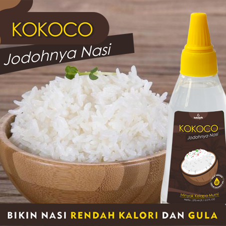 

KOKOCO MENURUNKAN GULA NASI PREMIUM VCO Virgin Coconut Oil 270 ml | minyak kelapa murni | 100% Organic | DIET DIABETES