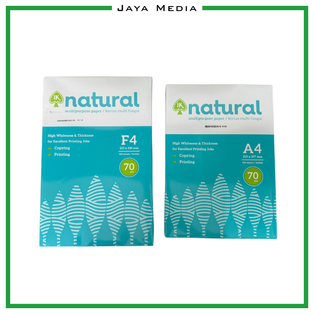 

Natural Kertas HVS Fotocopy Cetak 75gr 70 gr A4 F4 Folio
