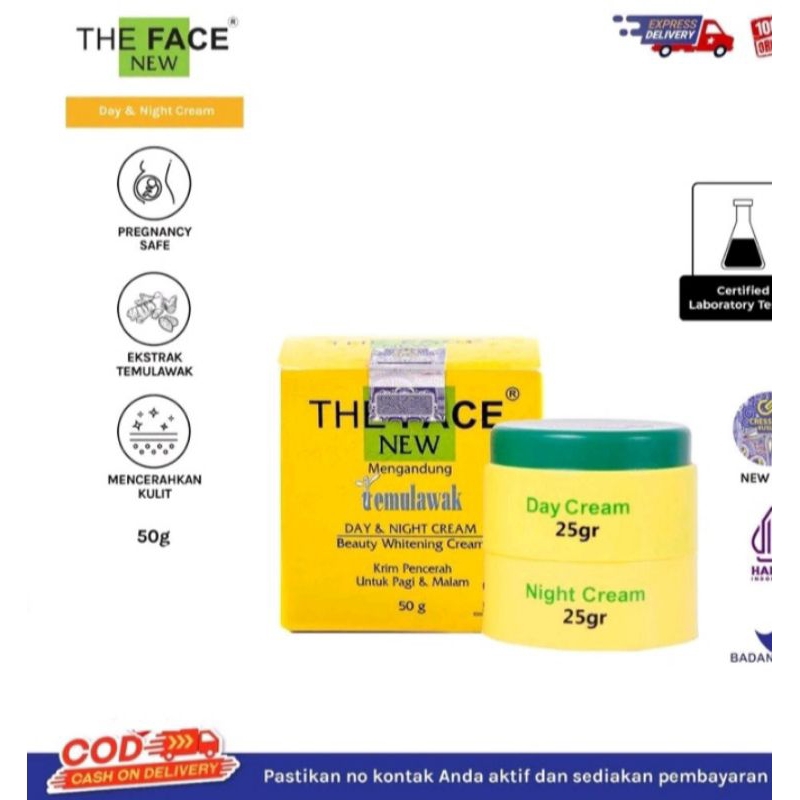 THE FACE CREAM SUSUN TEMULAWAK / Krim Siang & Krim Malam BPOM