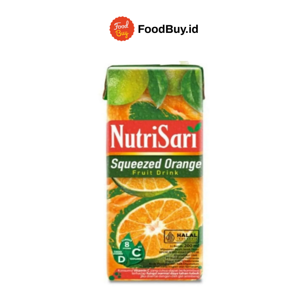 

Nutrisari Squeezed Orange Less Sugar 200ml