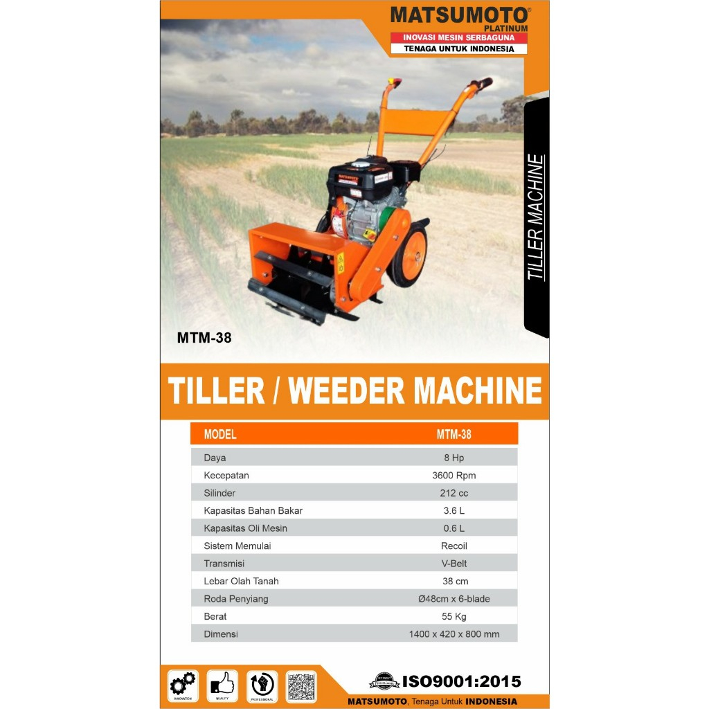 TILLER/WEEDER MACHINE MTM-38 MATSUMOTO