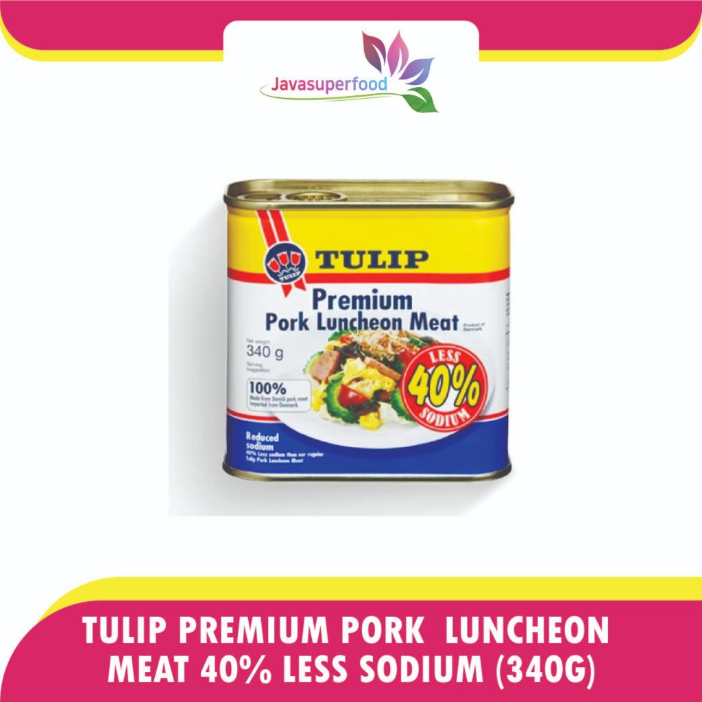 

Tulip Premium Pork Luncheon Meat Canned 40% less sodium 340g