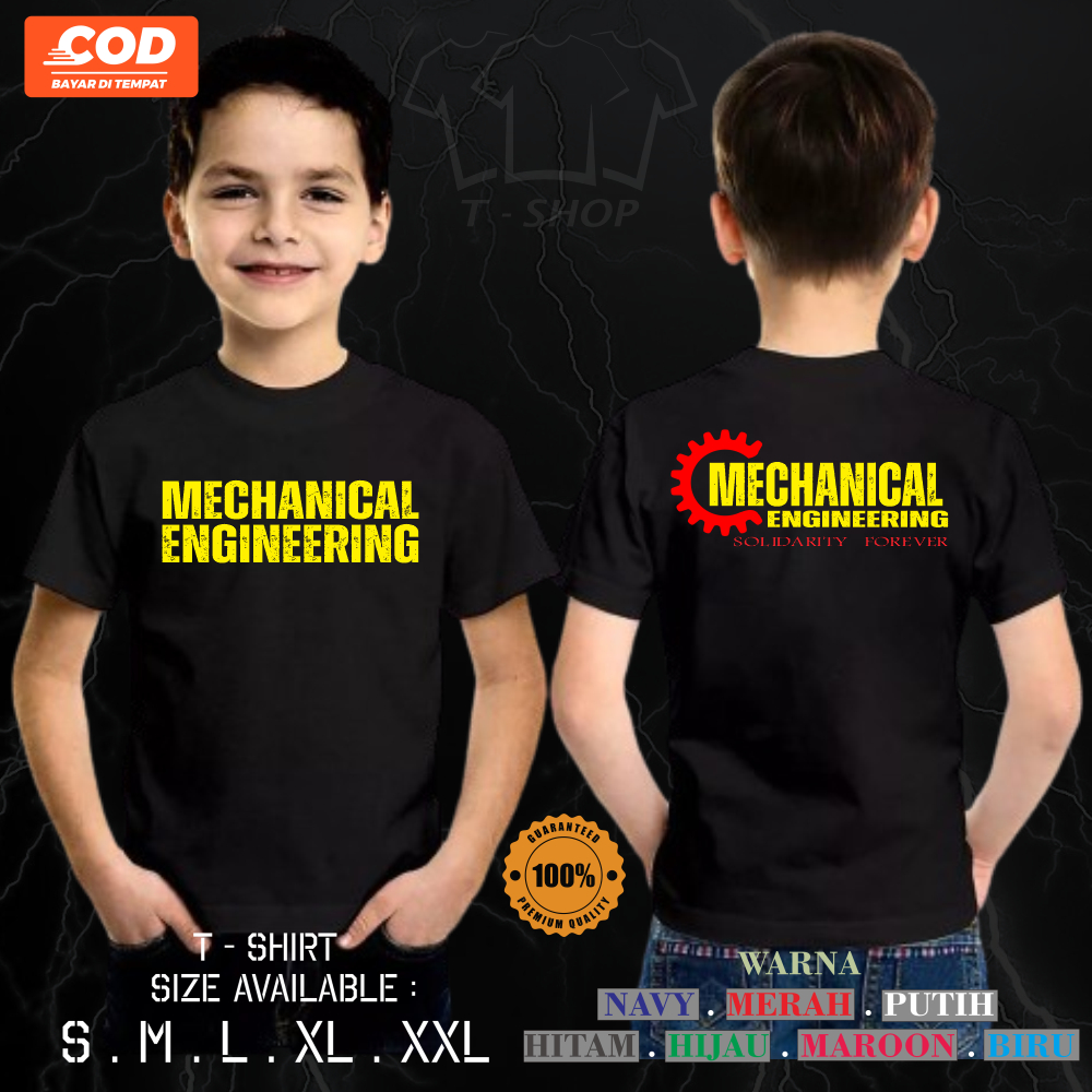 Kaos Baju ANAK Teknik Mesin Solidarity M Forever Kaos Distro Anak Terbaru MECHANICAL ENGINEERING V6