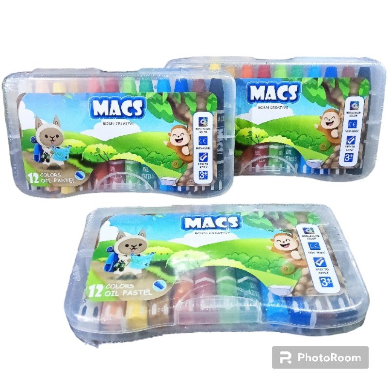 

Macs Krayon Oil Pastel 12 Warna