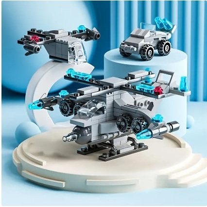 Balok Susun Pesawat Militer 6 in 1 LEGO 136 Bricks