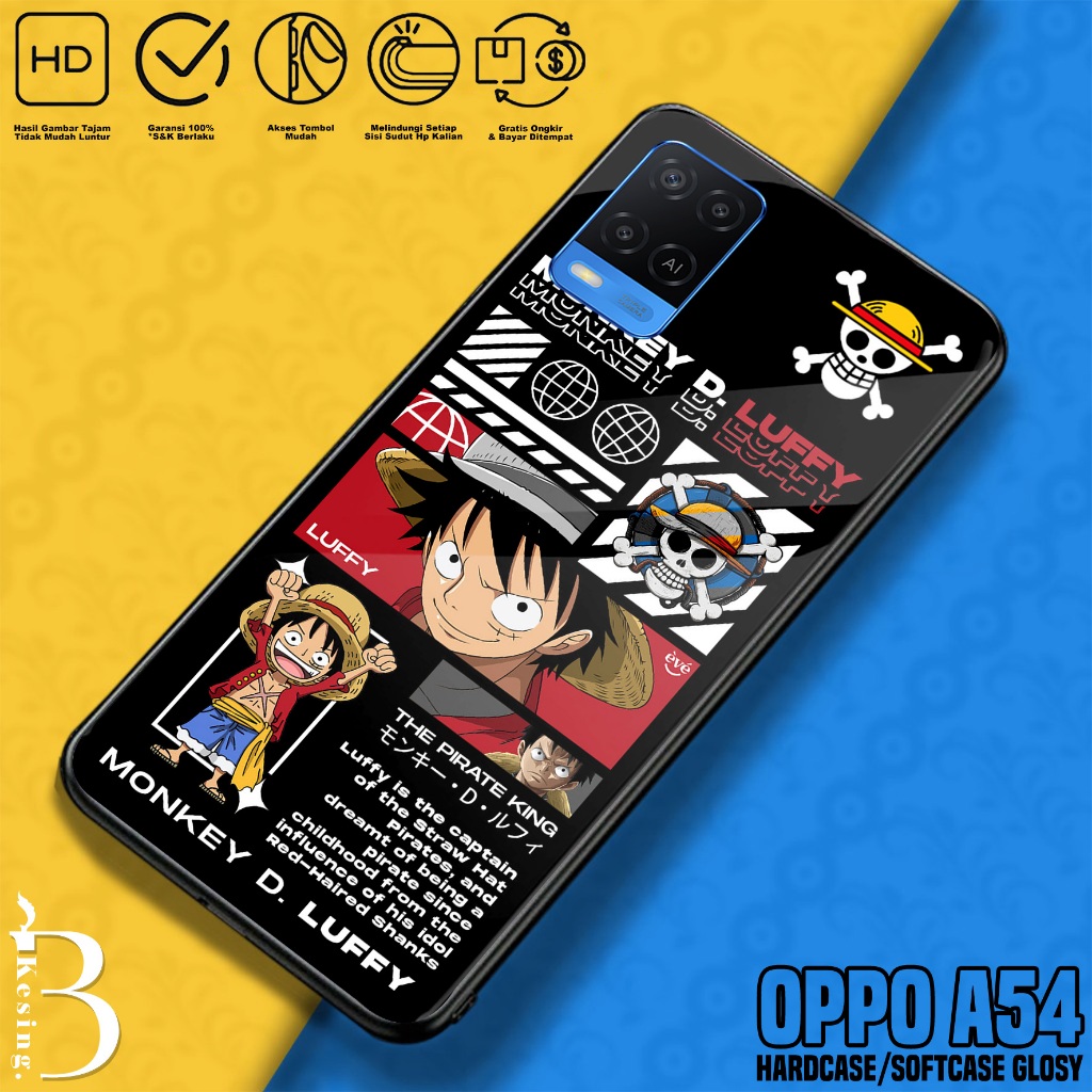 Case Oppo A54 - Casing Oppo A54 Motif ONE PIECE Terbaru - Silikon Hp OPPO A54 - 2D Hardcase Glosy - 