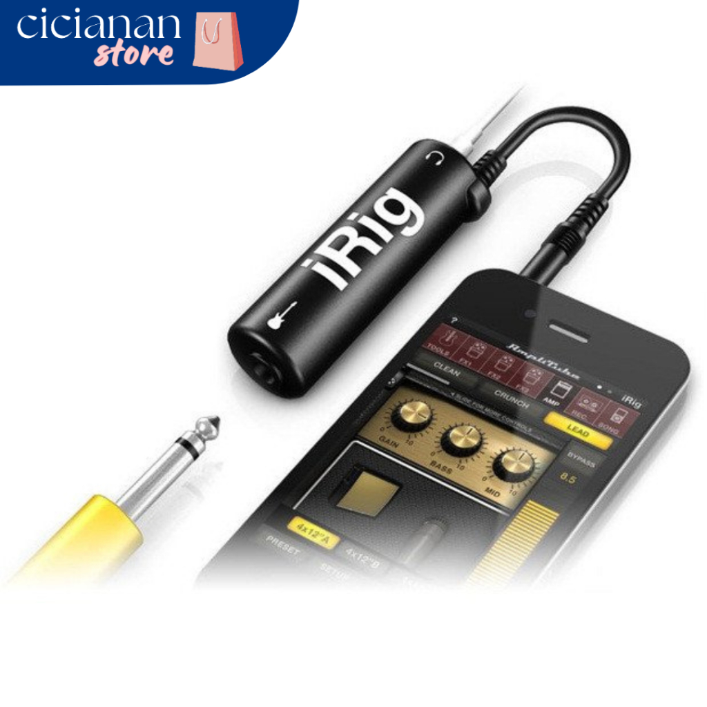 Audio Converter Guitar Interface Port Adapter Zero Latency iRig AmpliTube for iPhone/iPod Touch/iPad